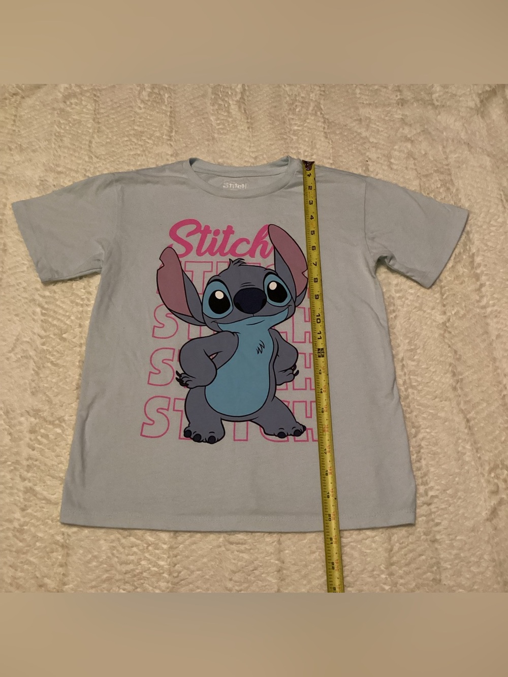 Disney Stitch Blue Pink Sz 7/8 Girls Stitch T Shirt
